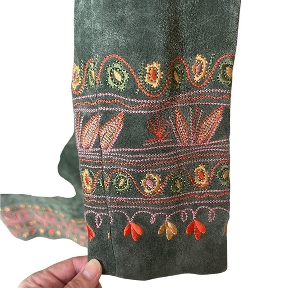 BOSTON PROPER Free Suede Embroidered Coat - Picture 5 of 7